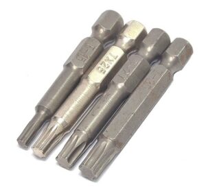 Ensemble de bits pour tournevis de 50 mm de longueur comprenant les têtes Torx numéro 6, 7, 8 et 9